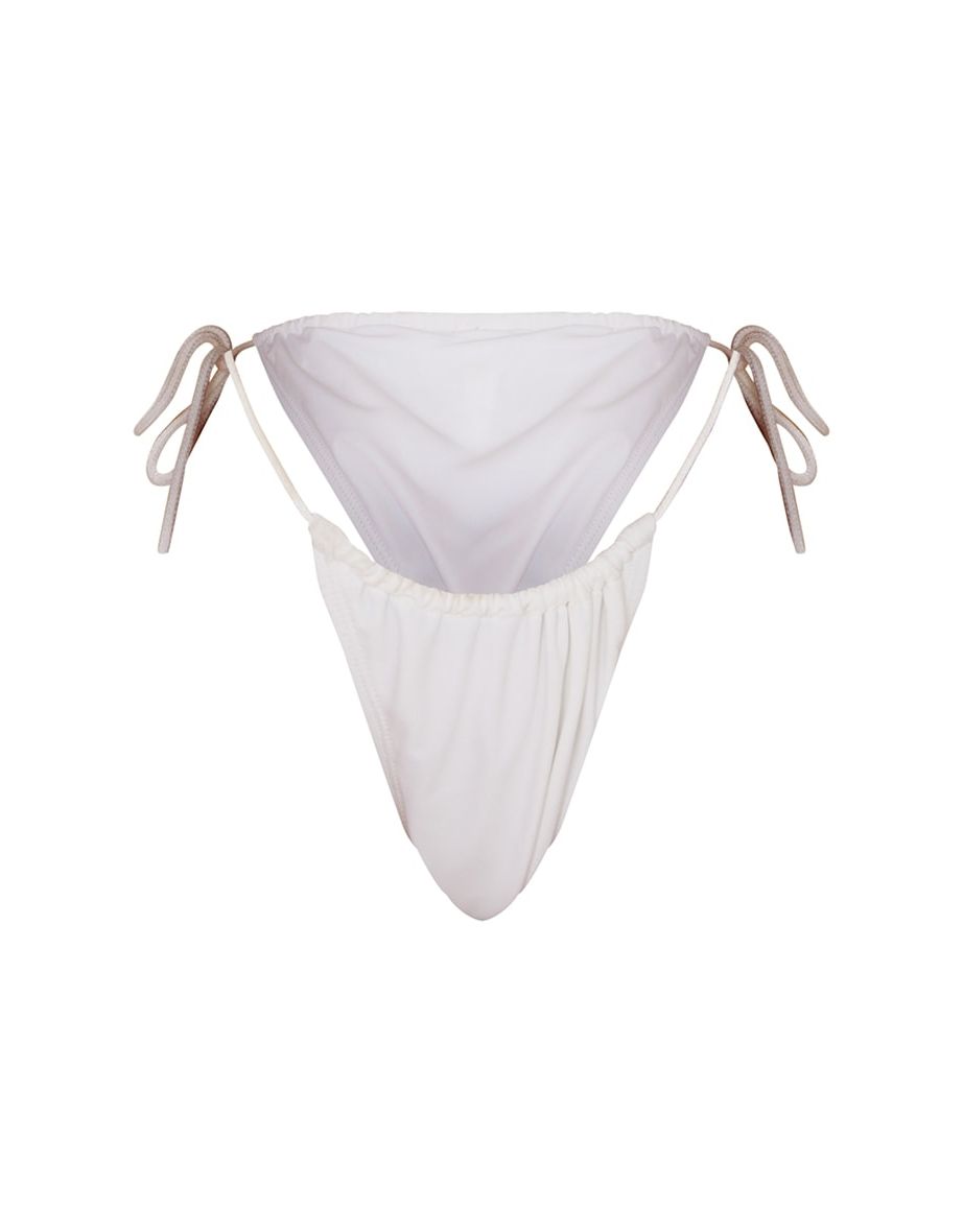 White Rope Tie Bikini Bottoms - 5