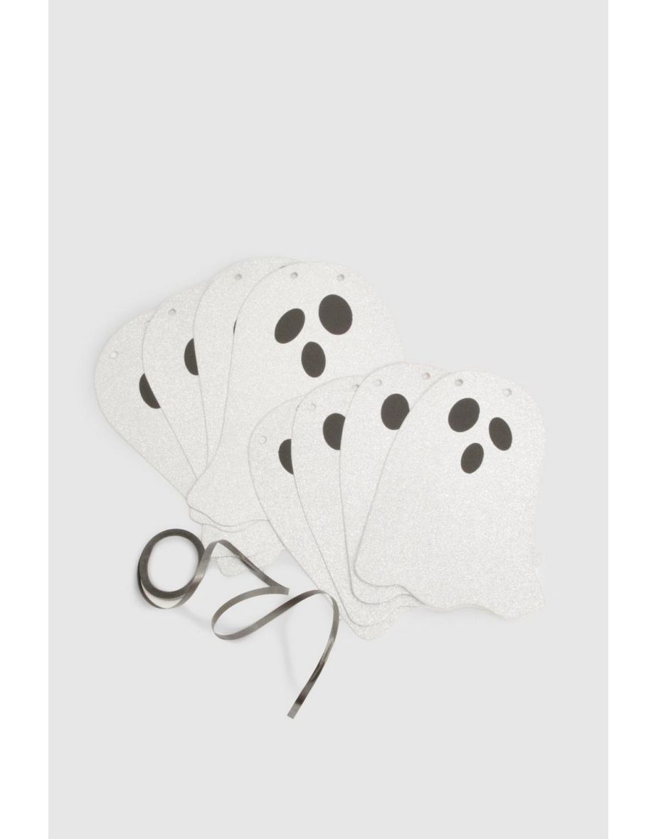 Halloween Party Ghost Banner - white