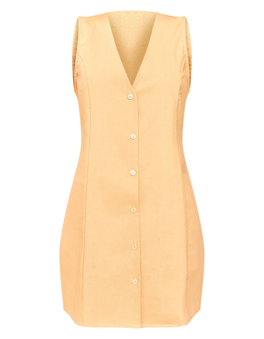 Stone Long Line Button Up Bodycon Dress - 4