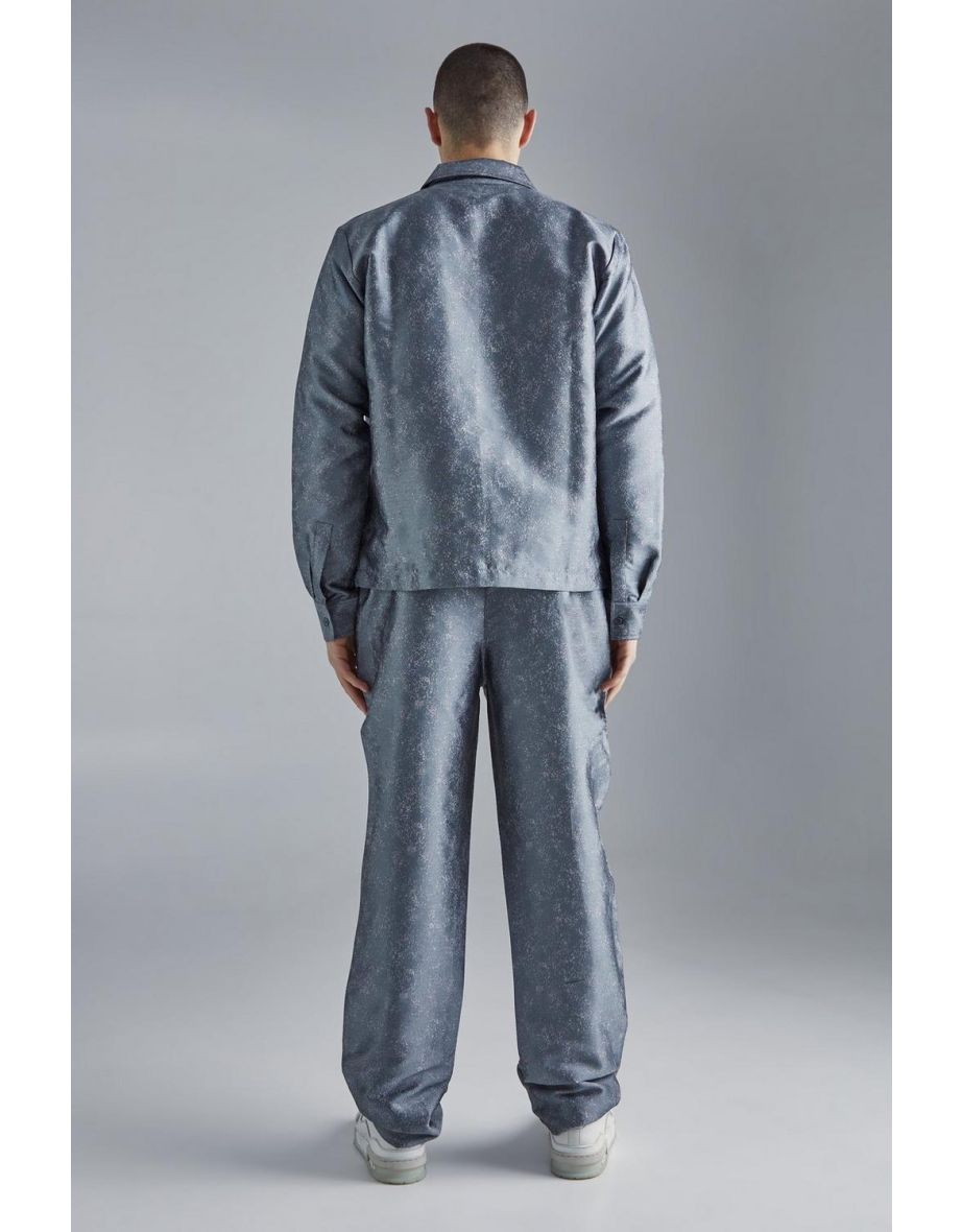 Marl Fabric Interest Smart Overshirt - grey - 2