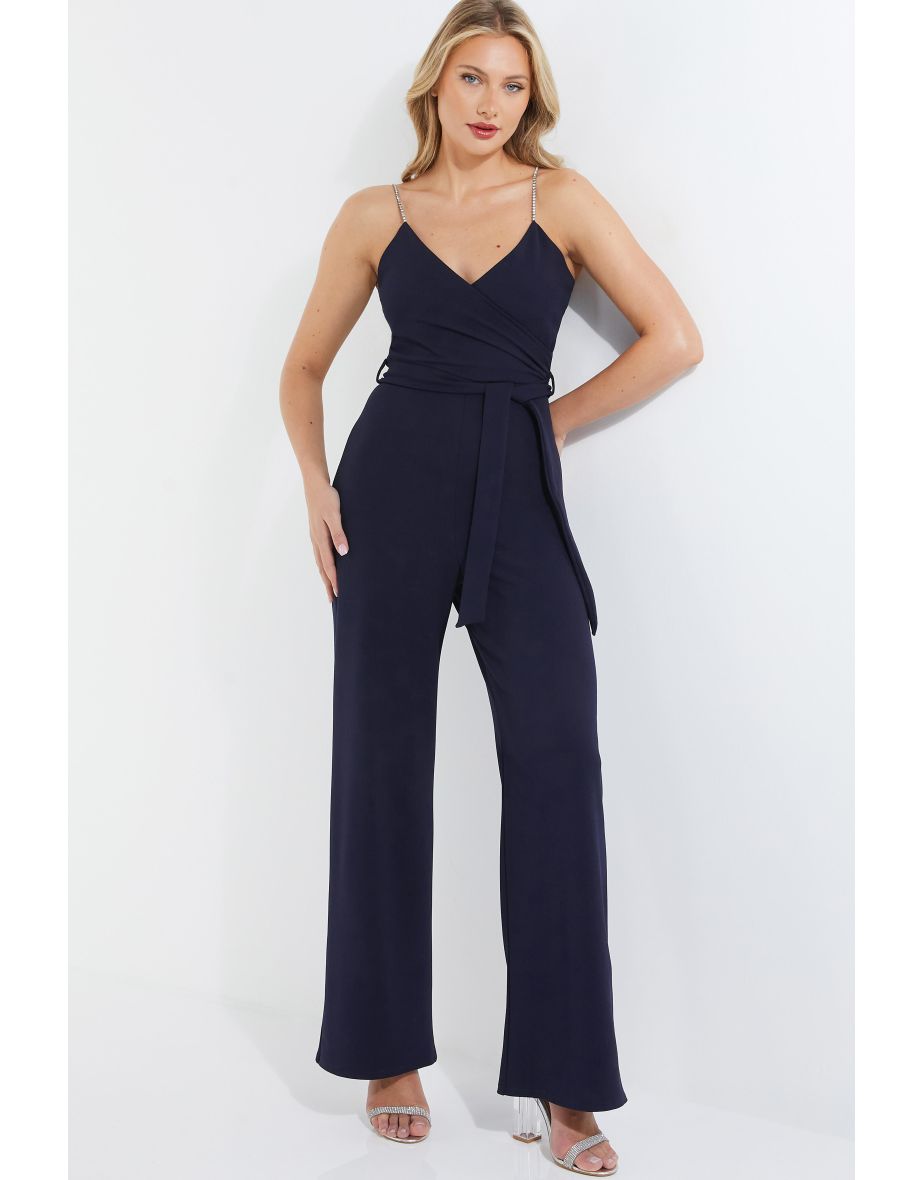 Quiz jumpsuits hot sale navy