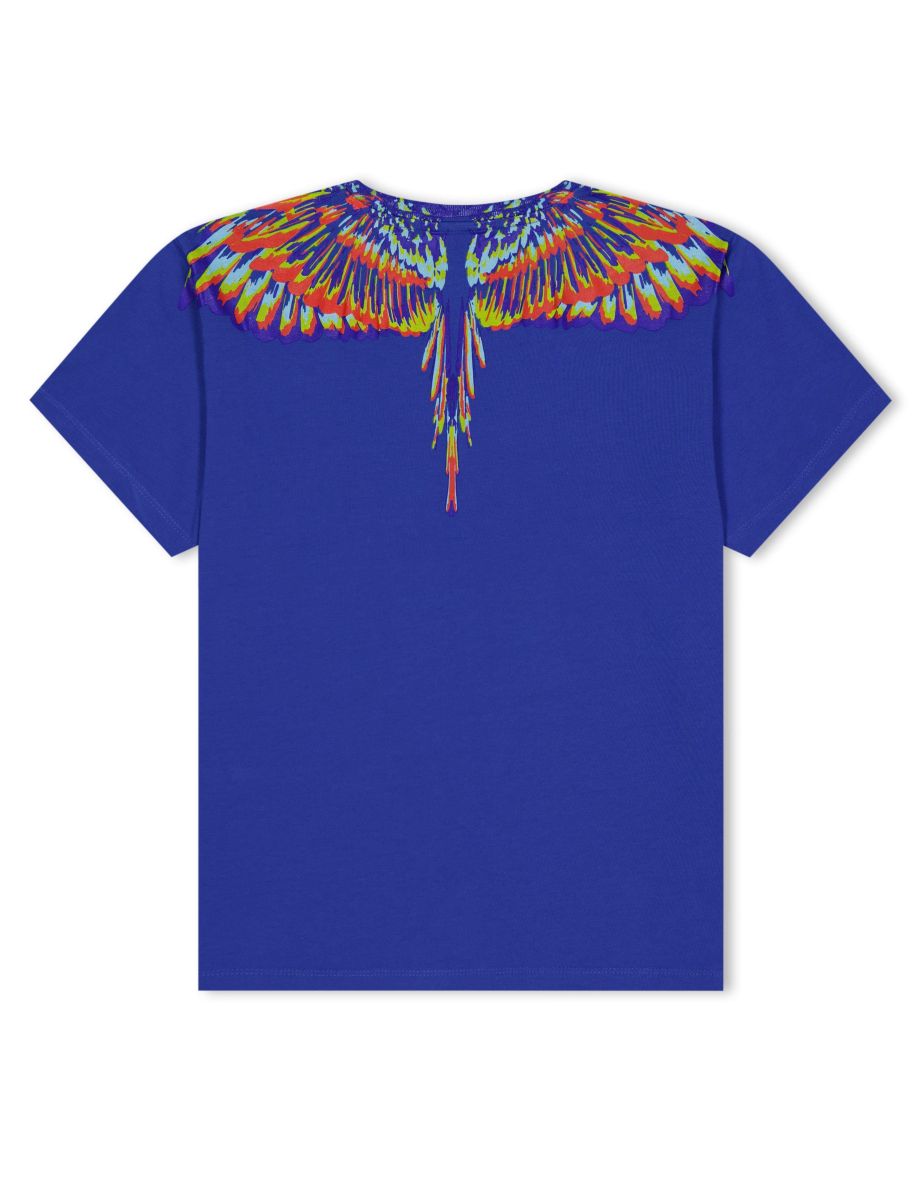 Boy's Marcelo Burlon Juniors Tempera Wings T-Shirt in Blue - 3