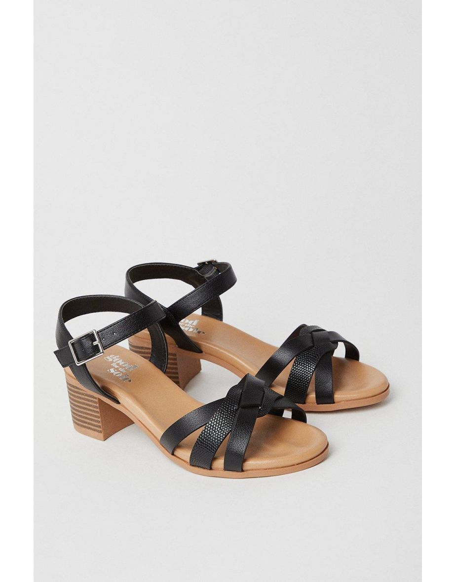 Good For The Sole: Extra Wide Fit Elma Comfort Heeled Sandals