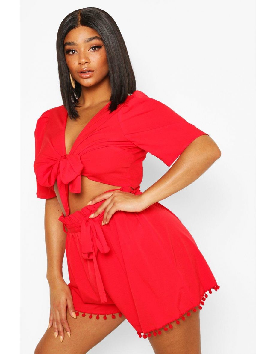 Red tassel shops co ord