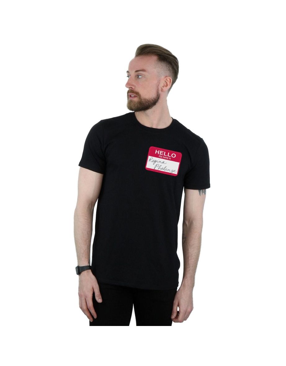 Friends Mens Regina Phalange Name Tag T-Shirt - Black
