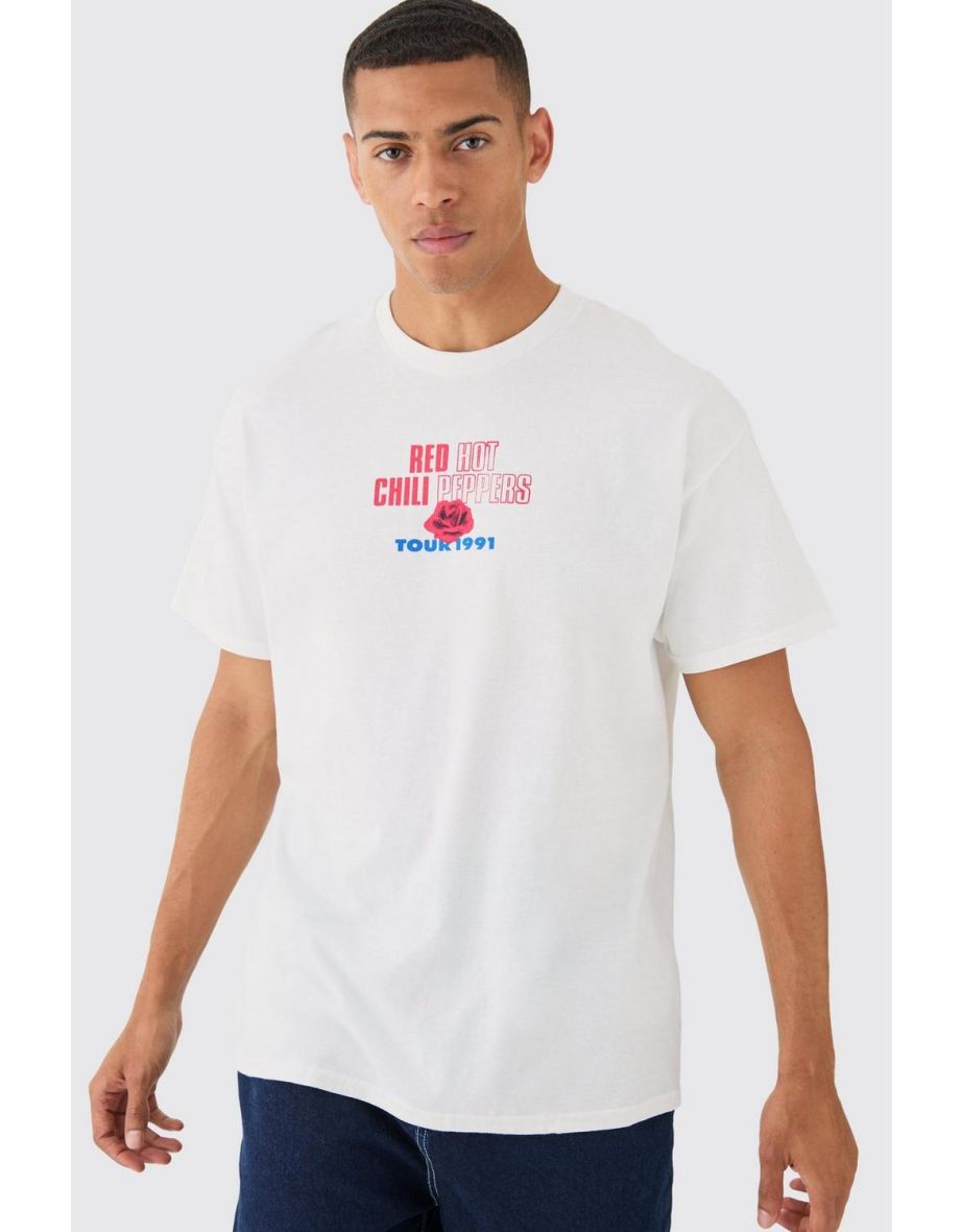 Oversized Red Hot Chili Peppers License T-shirt - white - 2