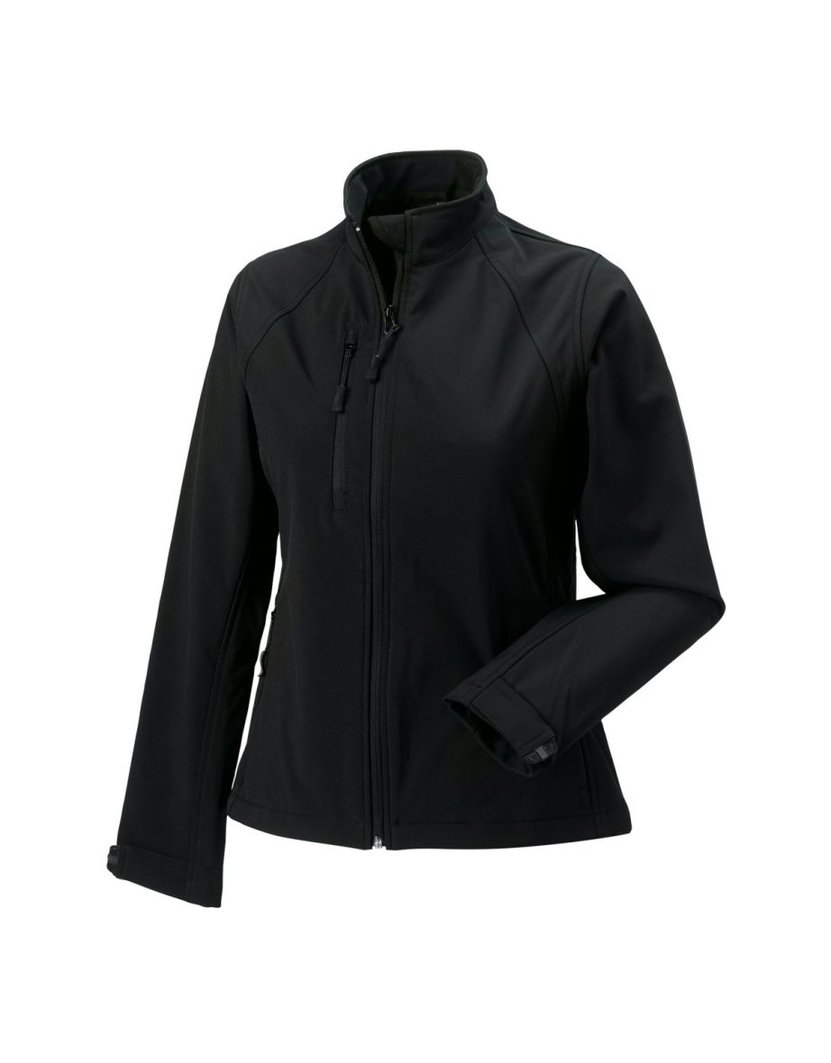 Jerzees Colours Ladies Water Resistant & Windproof Soft Shell Jacket - Black