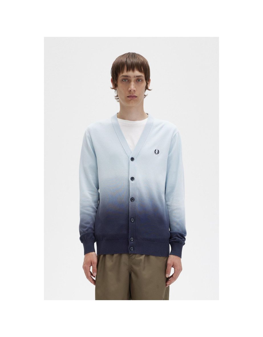 Men's Fred Perry Ombre Cardigan in Blue
