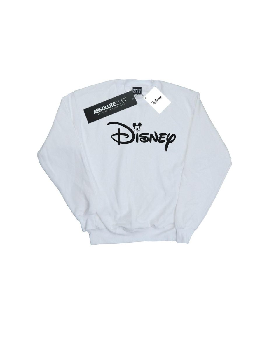Disney Mens Mickey Mouse Head Logo Sweatshirt - White