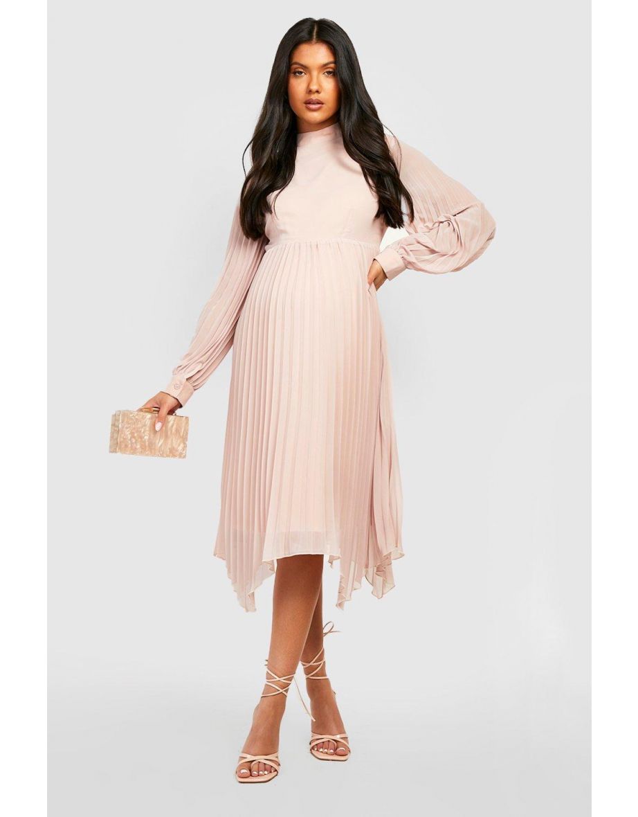 High neck midi skater dress best sale