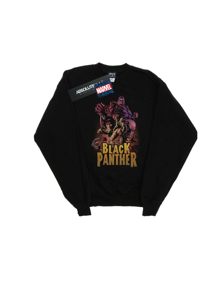 Marvel Boys Black Panther Ninja Sweatshirt - Black - 1