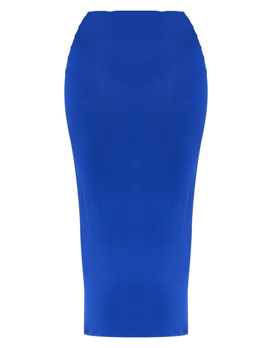 Shape Dark Blue Jersey Low Waist Maxi Skirt - 4