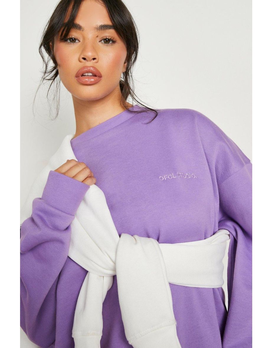 Oversized Sweater with REEL Cotton - purple - 3