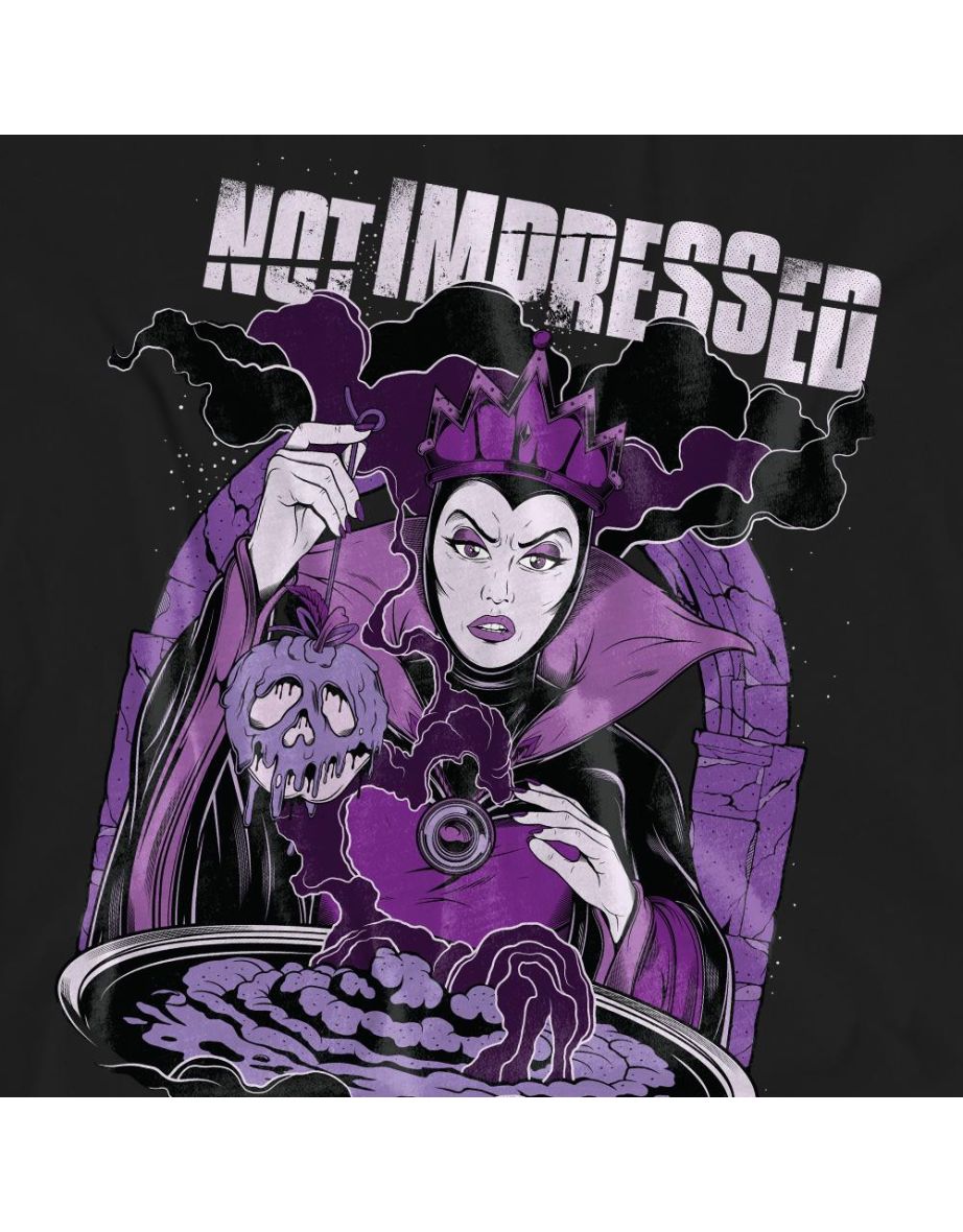Disney Villains Unisex Adult Not Impressed Evil Queen T-Shirt - Black - 3