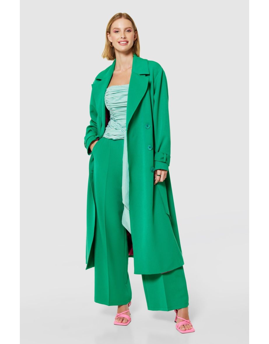 Closet London Green Trench Coat