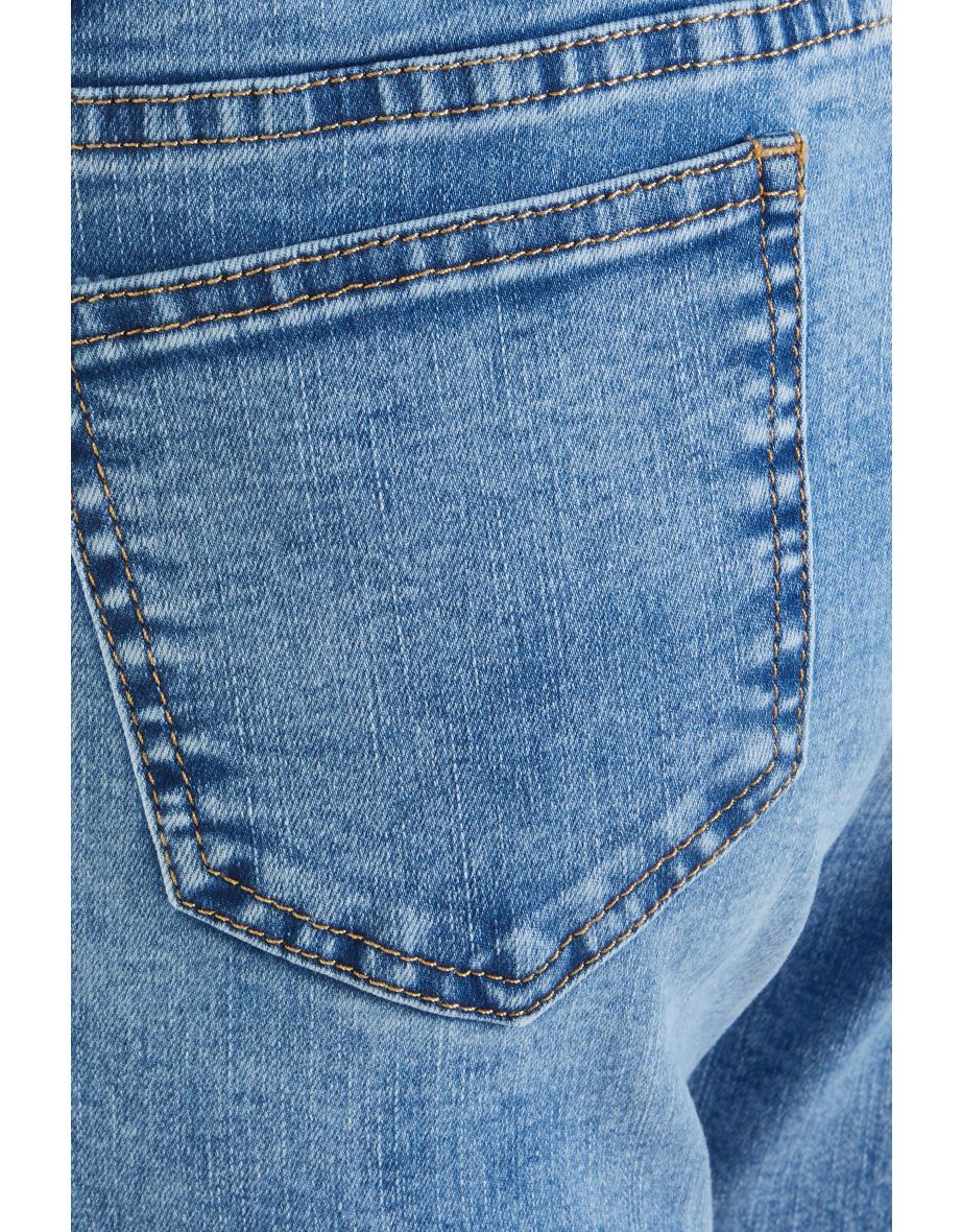 Blue Extreme Ripped Skinny Jeans - 5