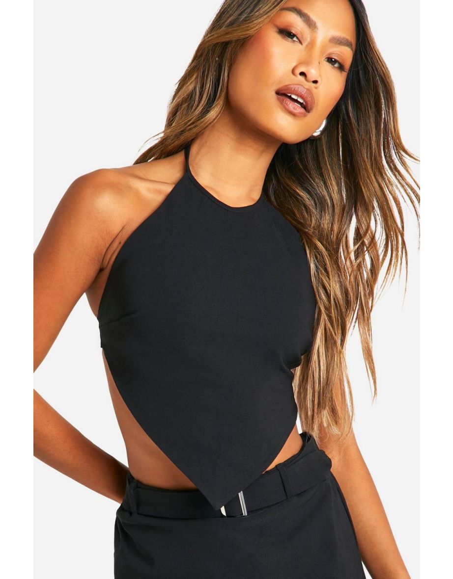Halter Top & Belted Micro Mini Skirt - 3