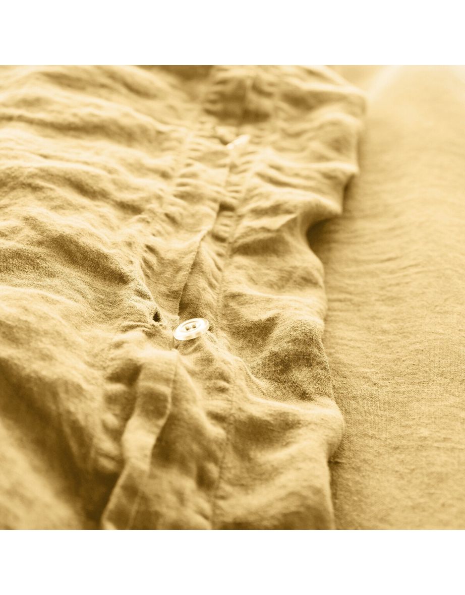 Linot Plain 100% Washed Linen Duvet Cover - 3
