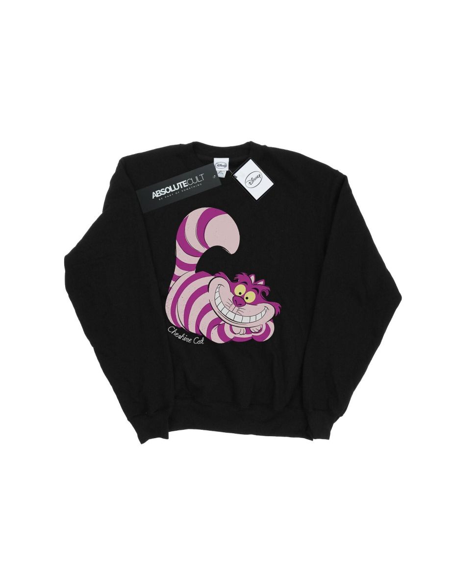 Alice In Wonderland Girls Cheshire Cat Sweatshirt - Black - 3