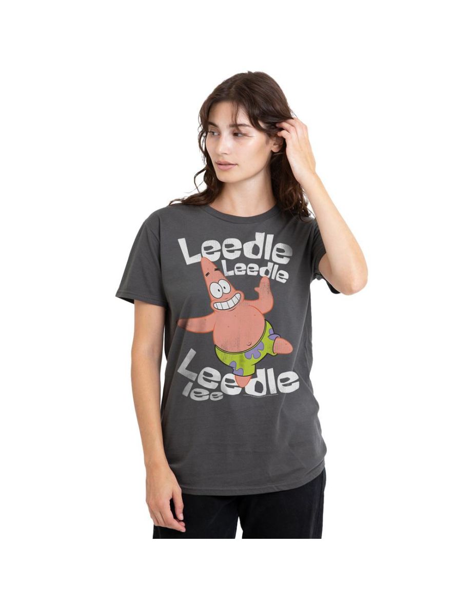 SpongeBob SquarePants Unisex Adult Singing Patrick Star T-Shirt - Charcoal