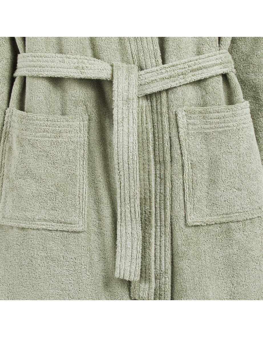 Kimono-Style 100% Cotton Towelling Bathrobe - 3