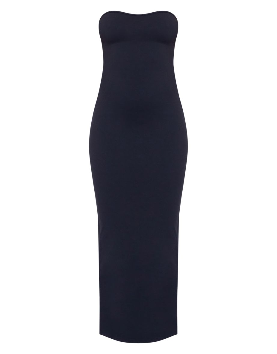 Black Contour Sculpt Bandeau Midaxi Dress - 4