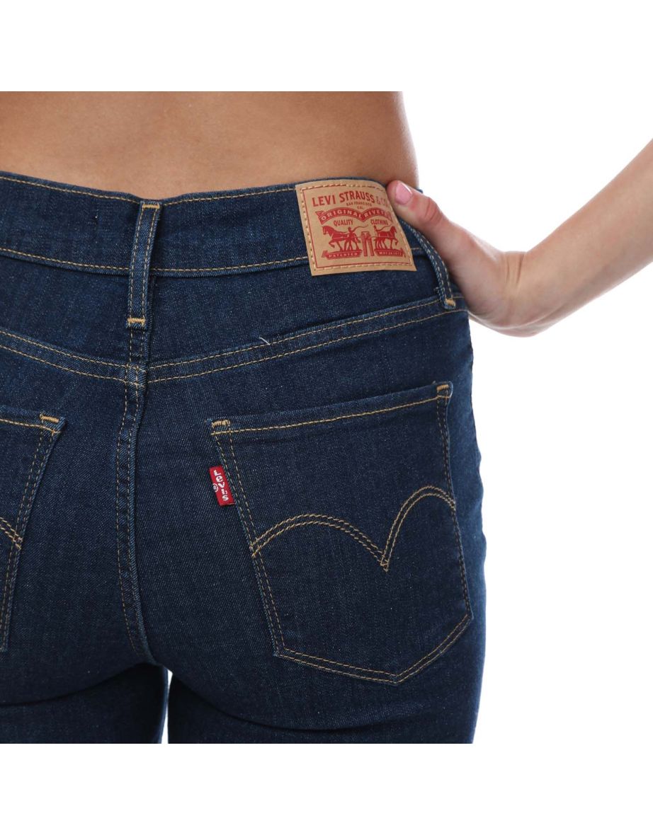 Women's Levis 720 High Rise Super Skinny Jeans in Blue - 2