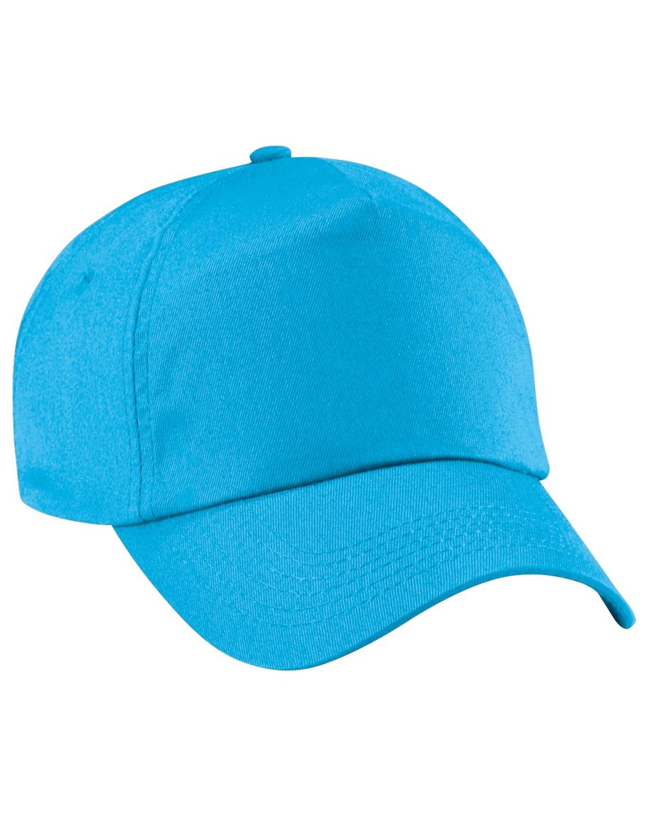 Beechfield Unisex Plain Original 5 Panel Baseball Cap - Surf Blue