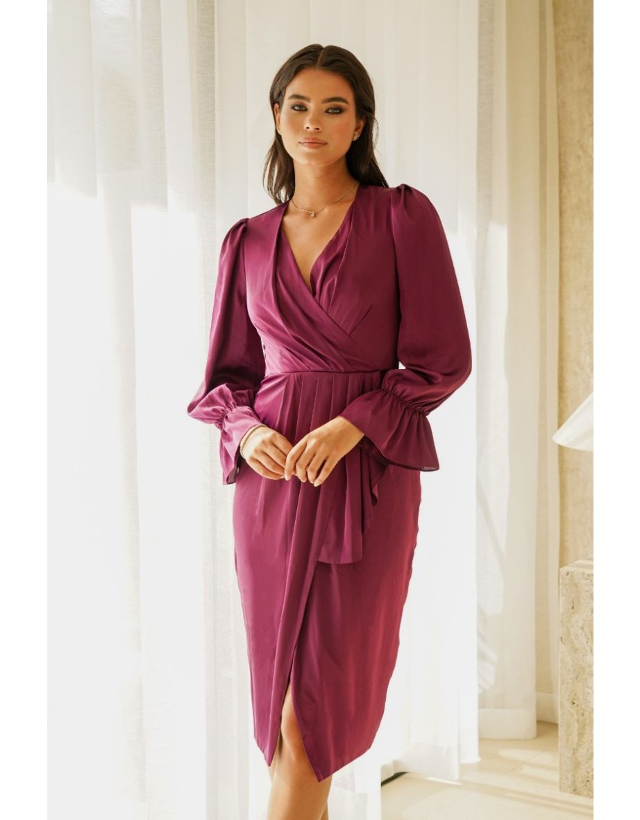 TFNC Aubree Plum Midi Dress - 3