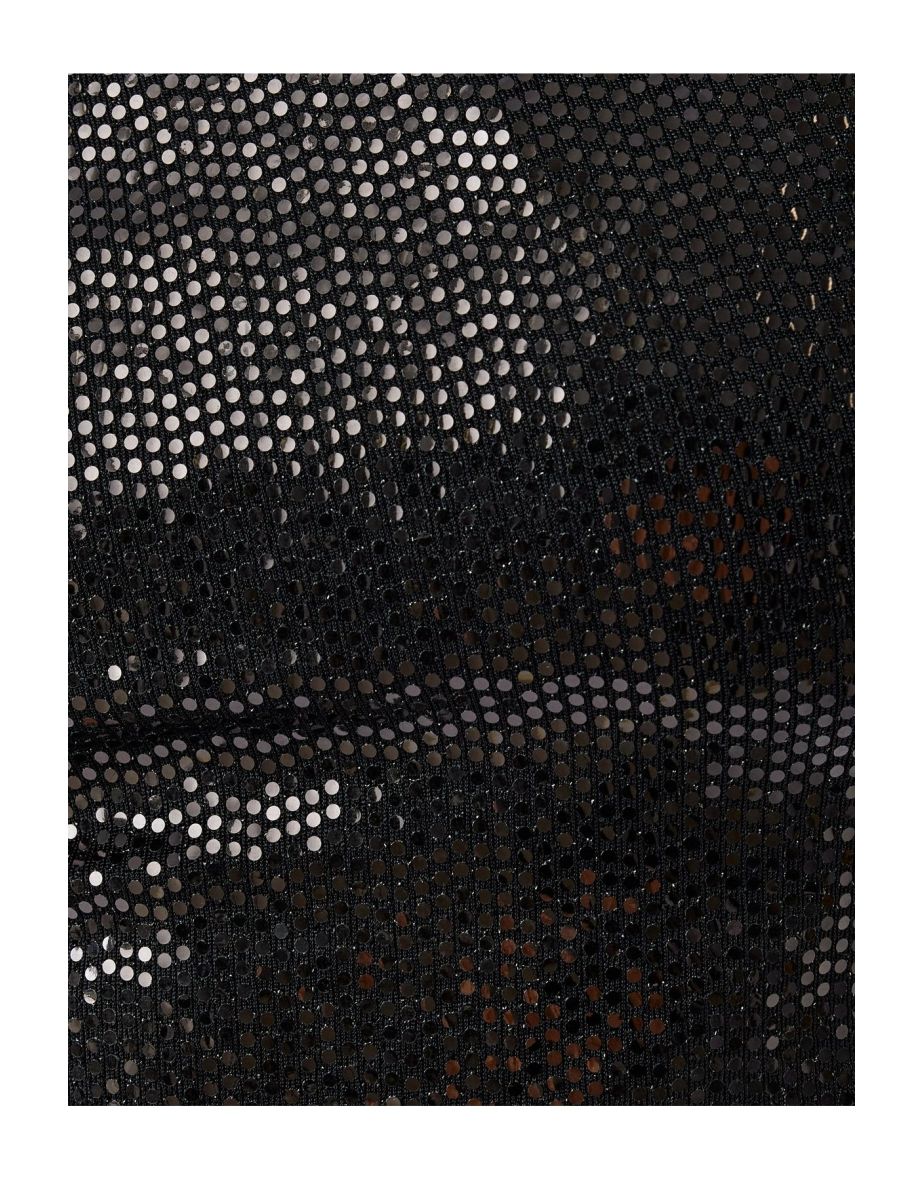 X Inji - Sequined Boat Neck Crop Sleeveless Slim Fit Blouse - 5