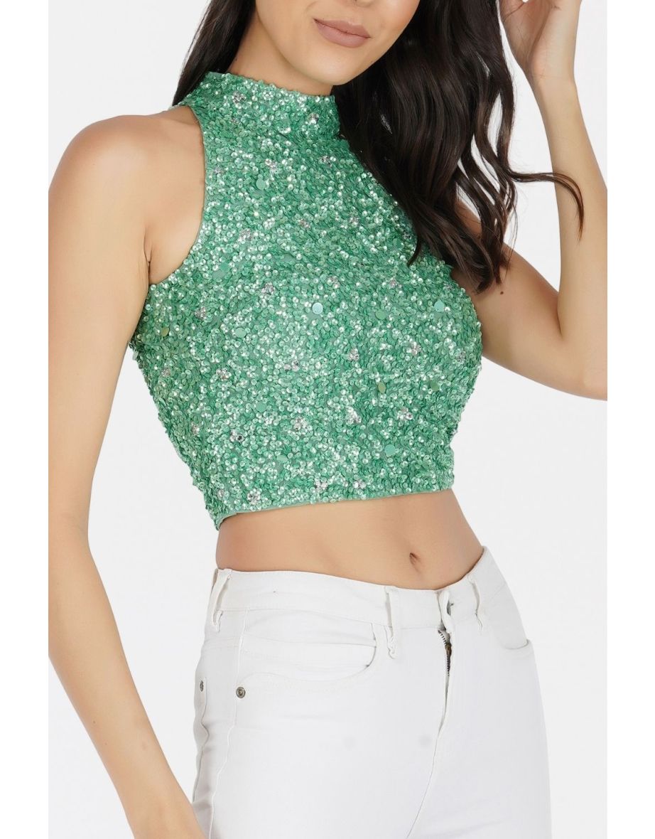 Lace and beads embellished top hotsell