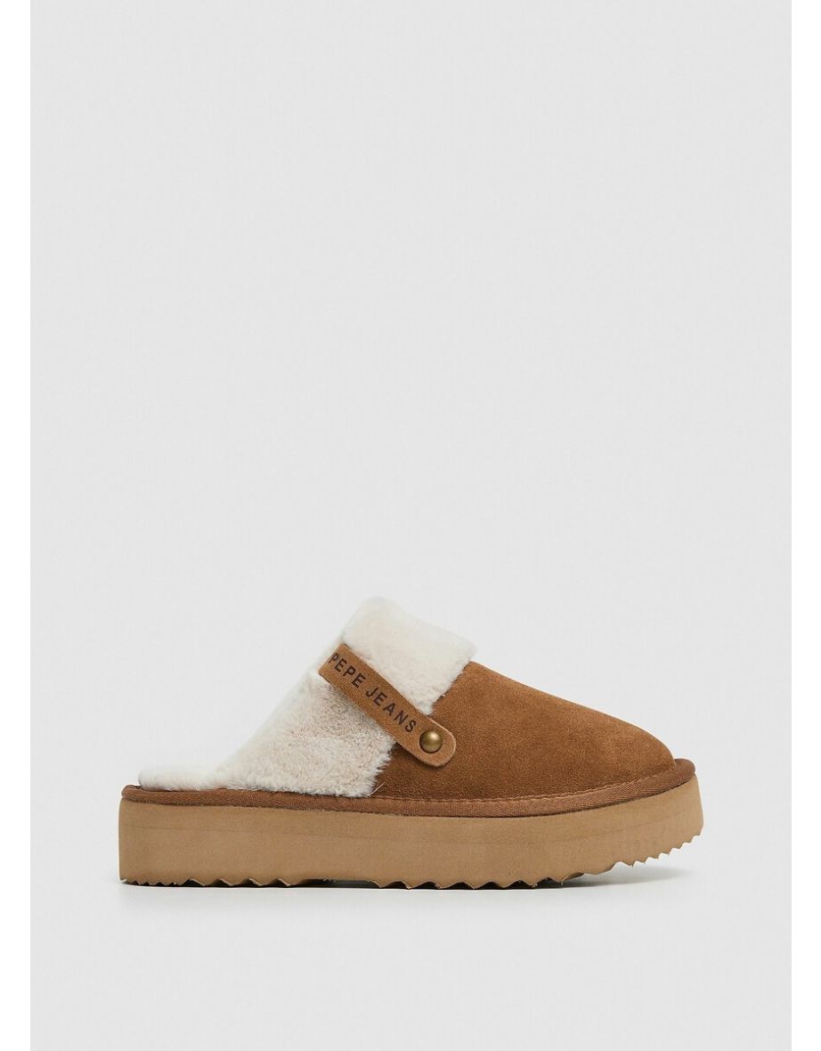 Dissy North W Clogs in Suede with Faux Fur Lining
