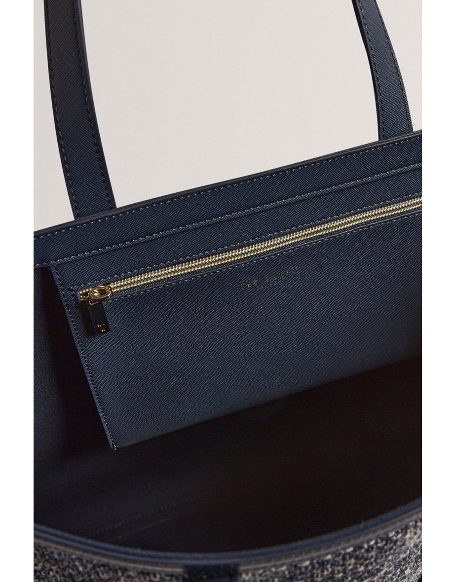 Ted Tweekon Tweed Extra Large Icon Bag Navy - 3
