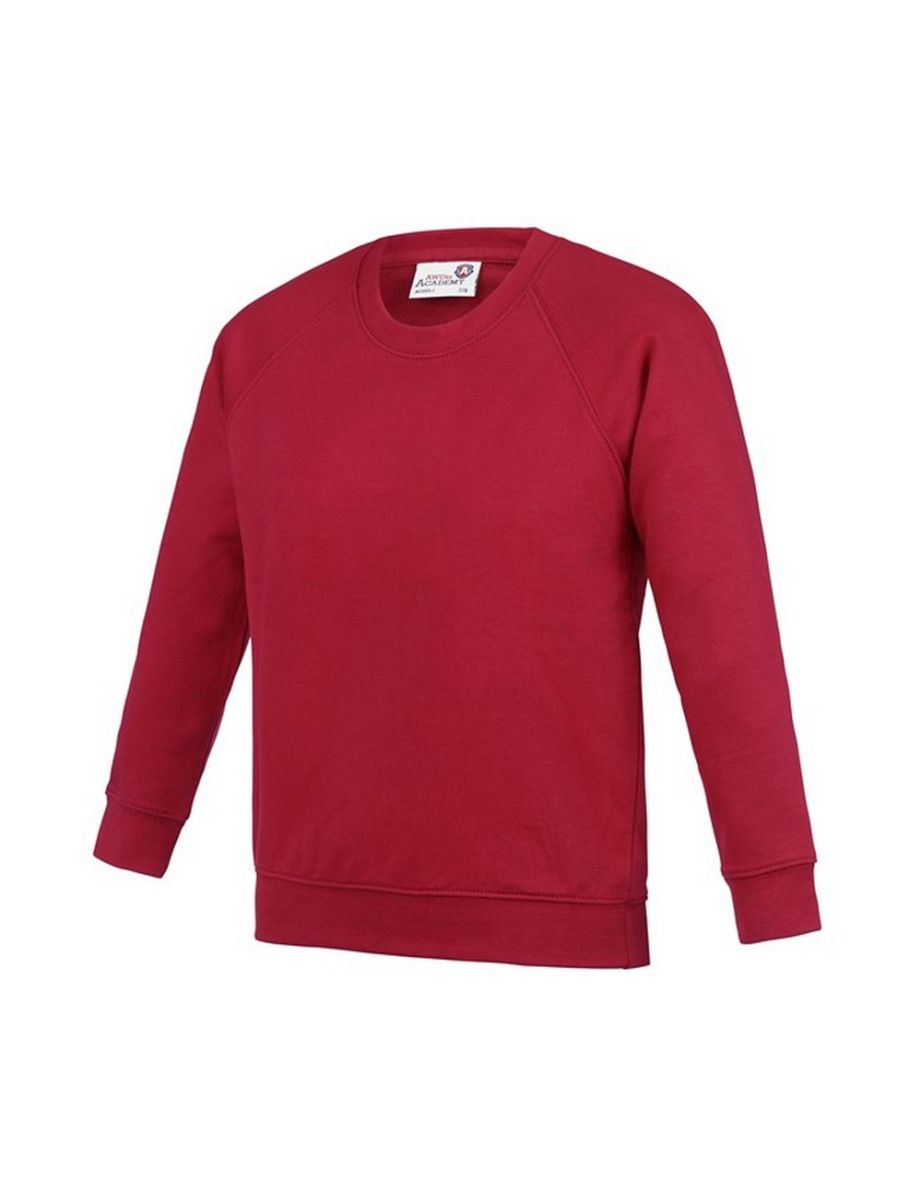 Awdis Childrens/Kids Academy Raglan Sweatshirt - Red