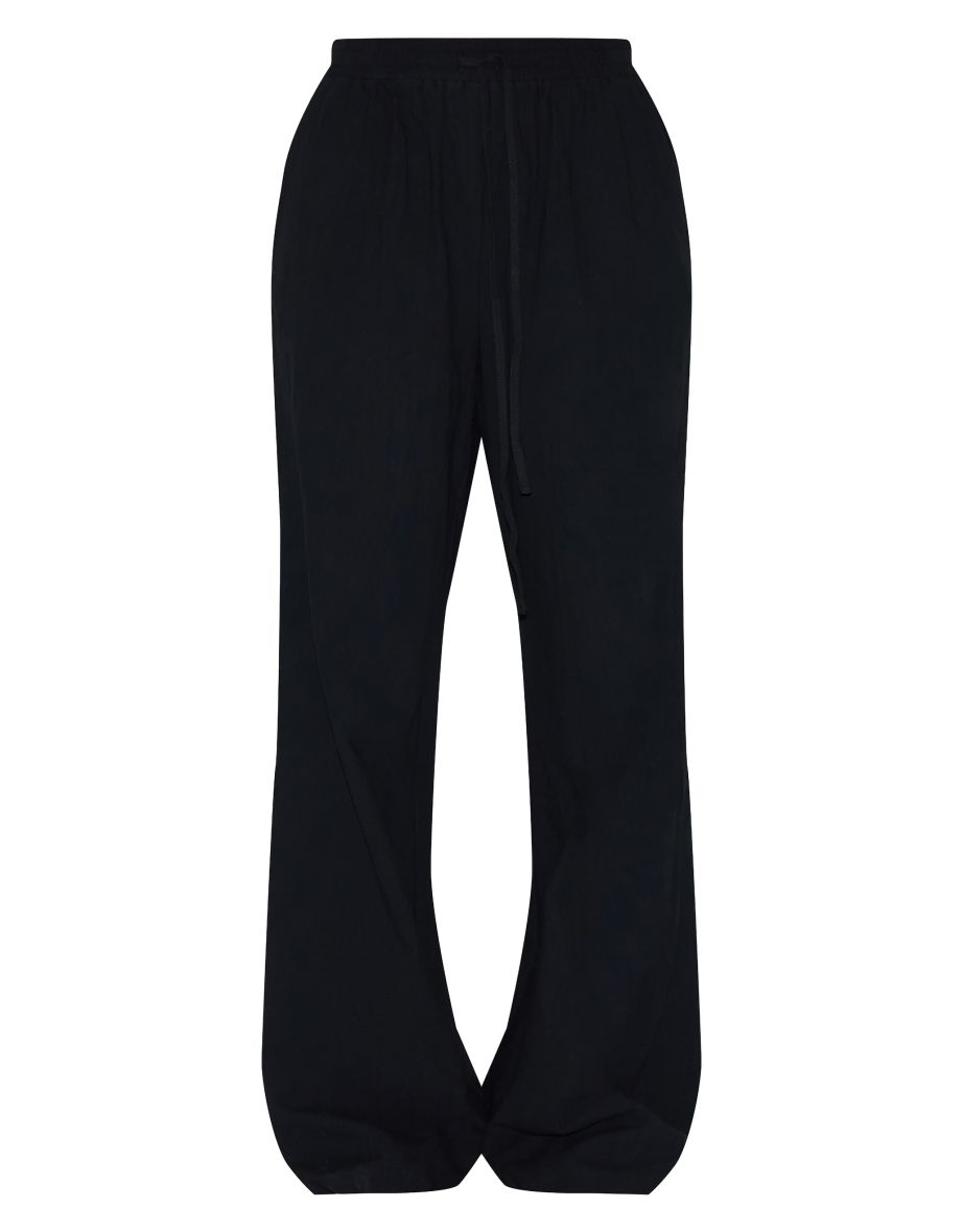 Black Tailored Draw String Wide Leg Trouser - 4