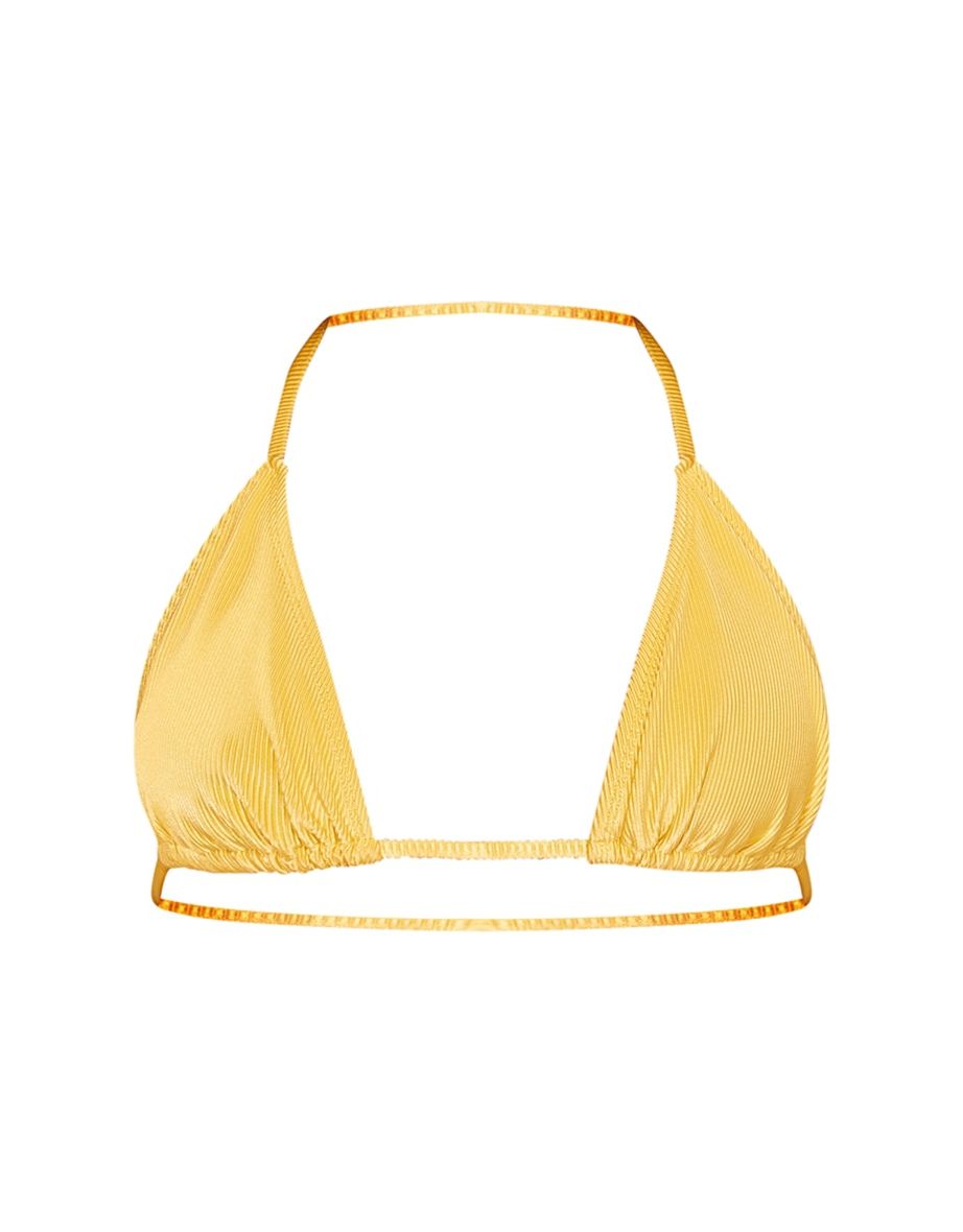 Mustard Rib Triangle Bikini Top - 3