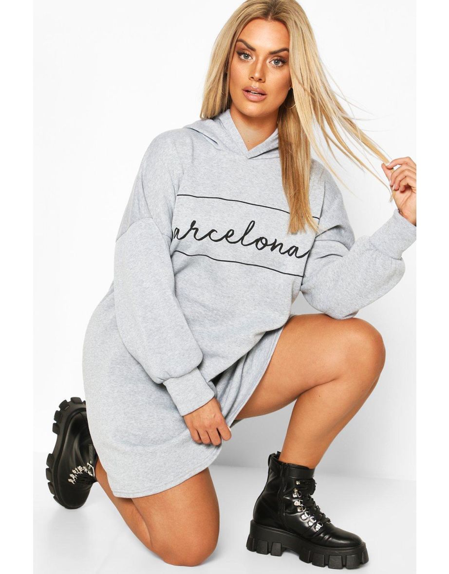 Oversized sweatshirt 2025 dress plus size