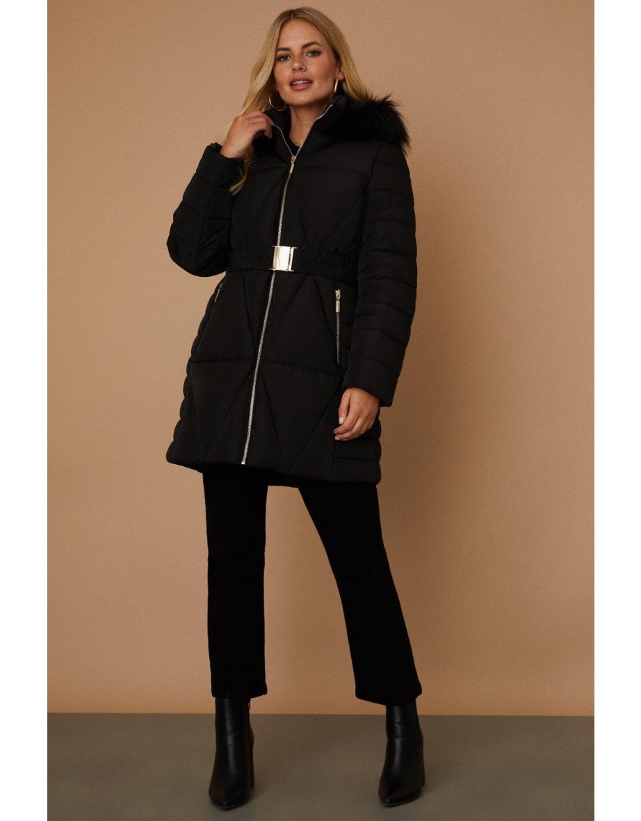 Wallis petite clearance padded coat