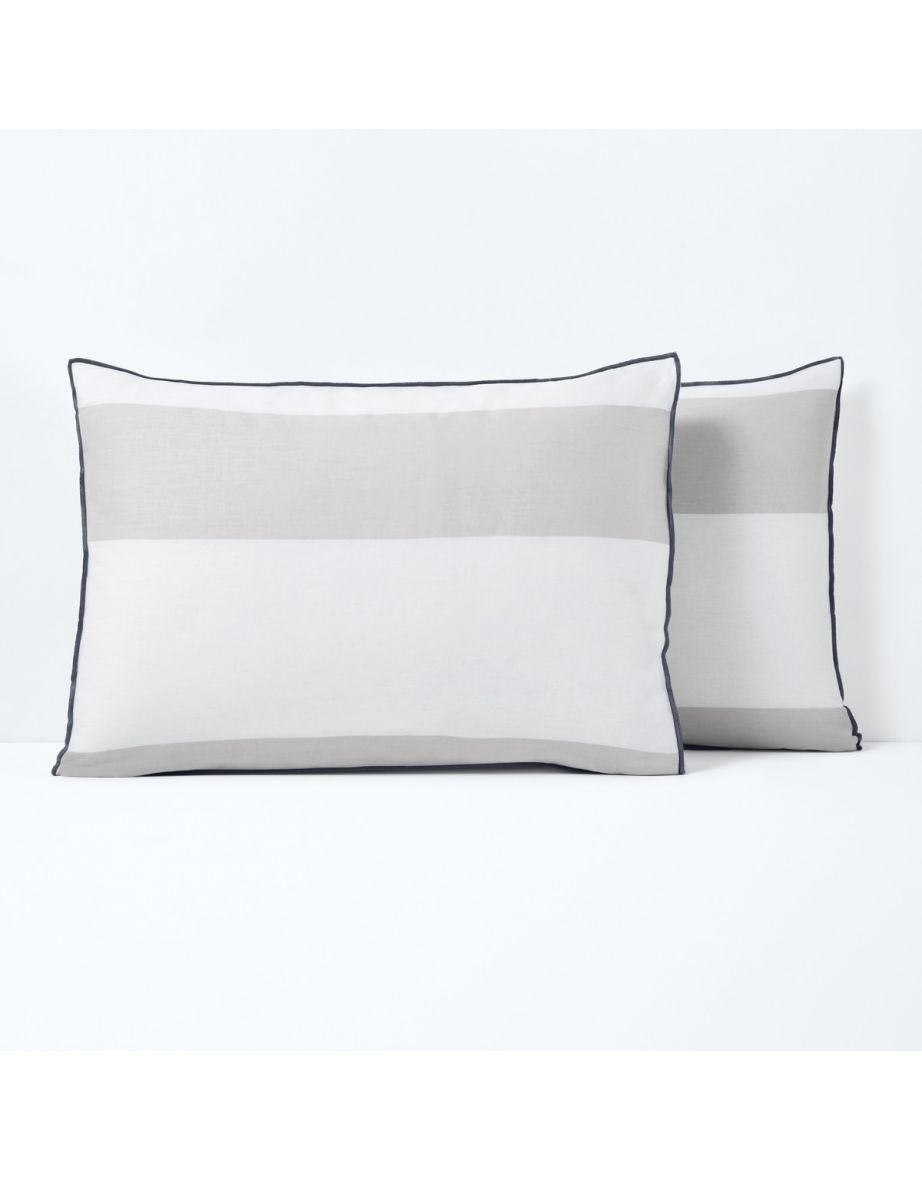 YACHT Striped Cotton Pillowcase - 1
