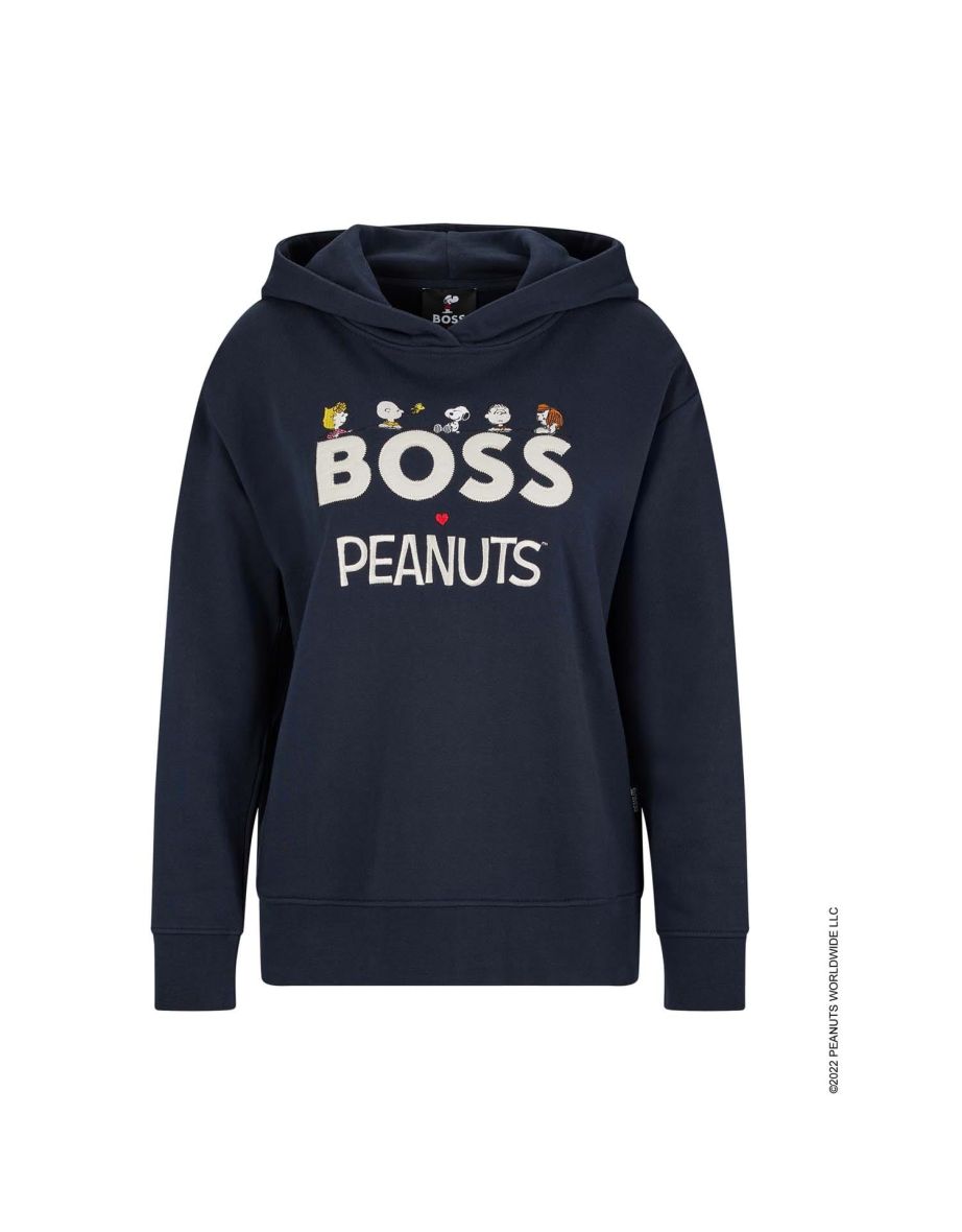 Women's Boss C_Edelight7 Hooded Sweatshirt in Blue