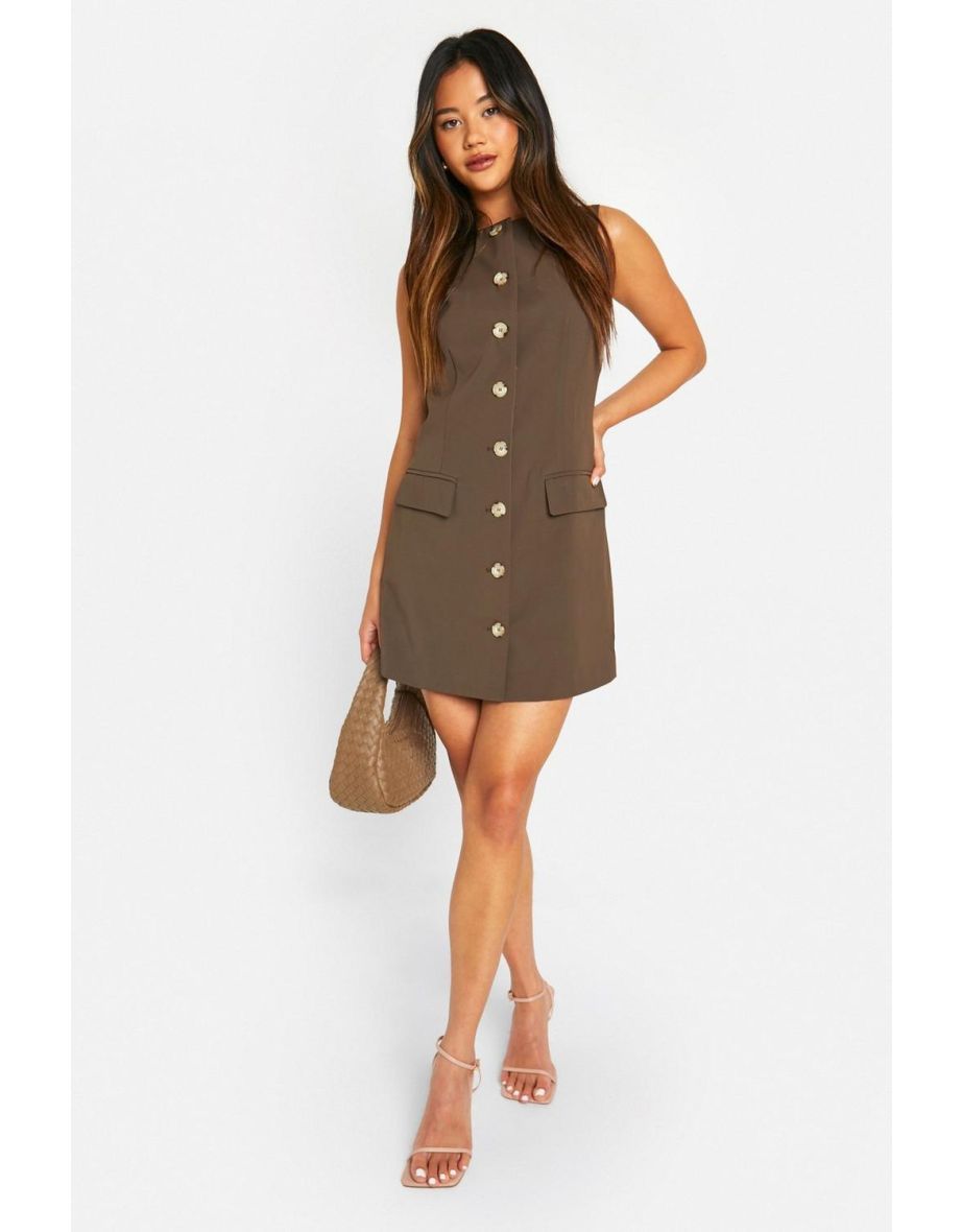 Horn button dress best sale