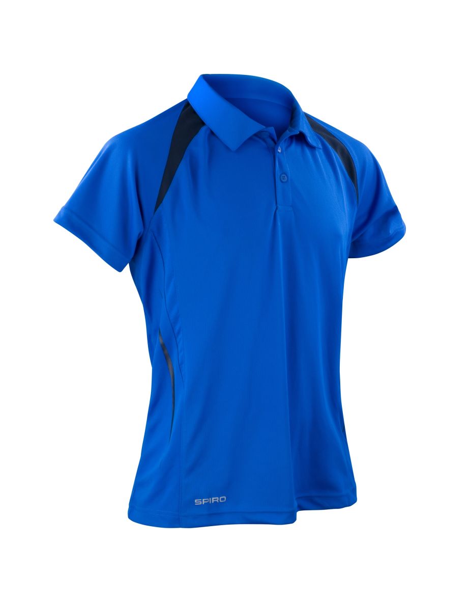 Spiro Mens Sports Team Spirit Performance Polo Shirt - Royal/Navy