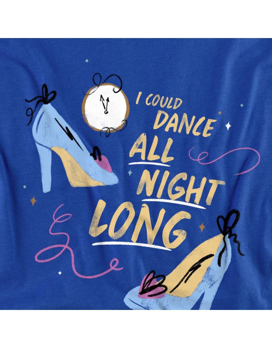 Cinderella  Adult I Could Dance All Night Long T-Shirt - Royal Blue - 2