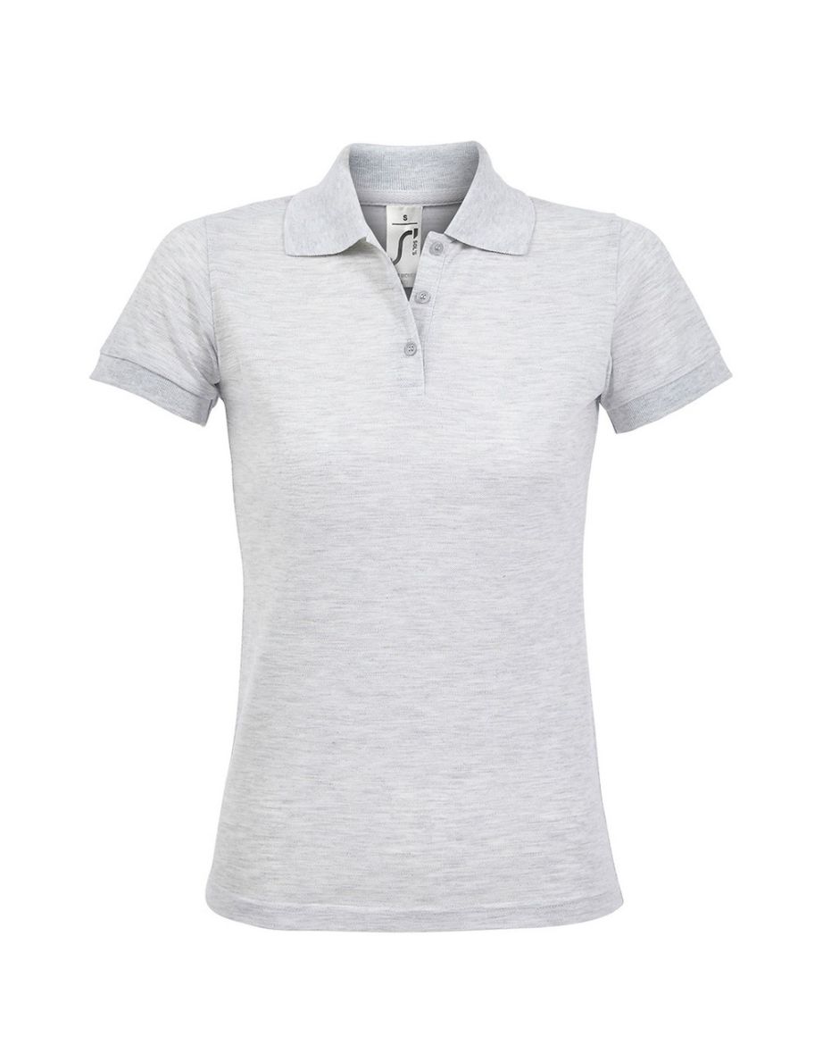 SOLs Womens/Ladies Prime Pique Polo Shirt - Ash
