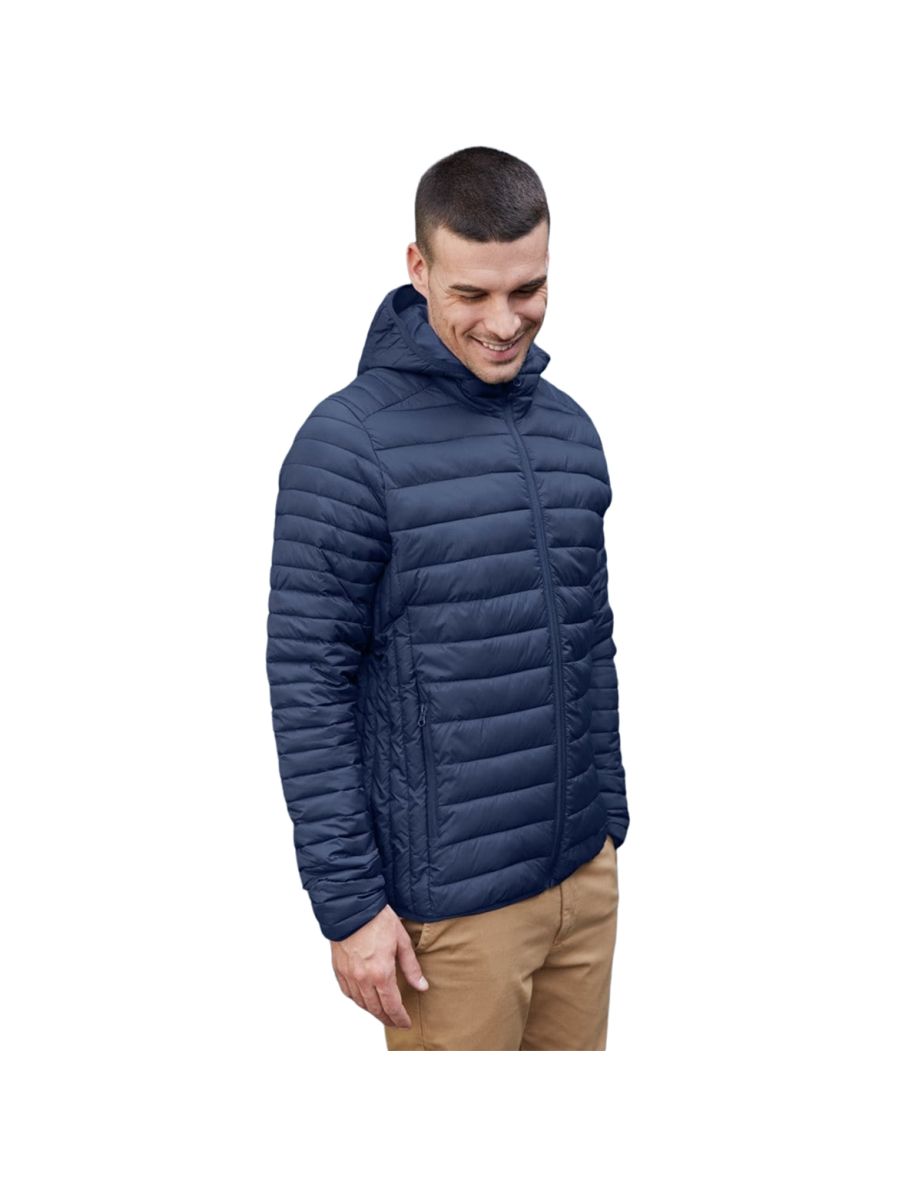 Kariban Mens Lightweight Hooded Down Jacket - Navy - 2