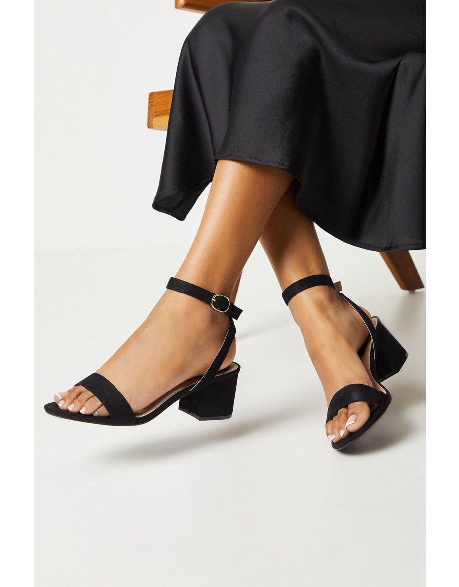 Wide Fit Tommi Barely There Mid Block Heel Sandals