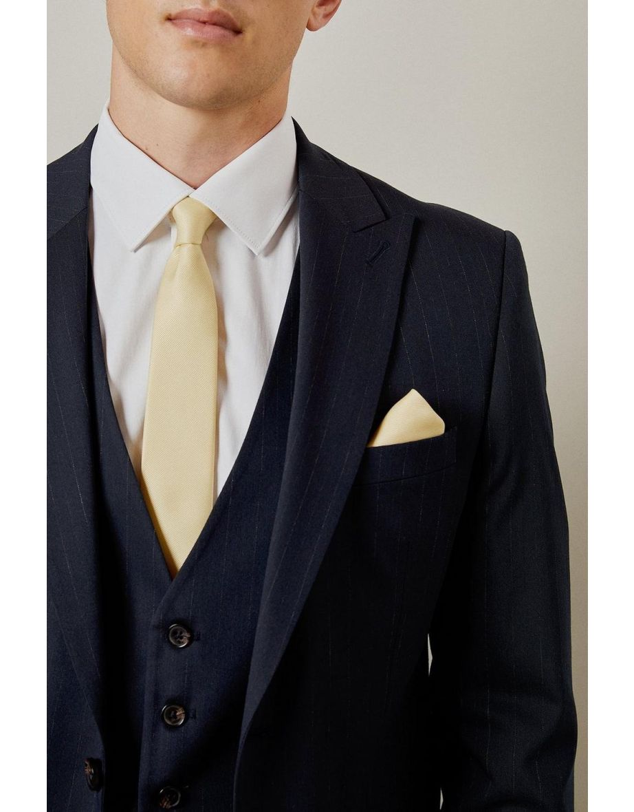 Lemon Tie And Pocket Square - 3