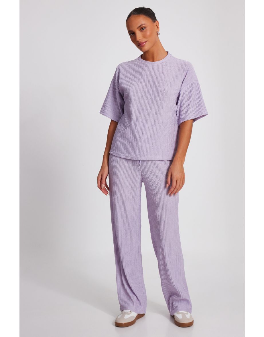 Lilac Textured T-Shirt