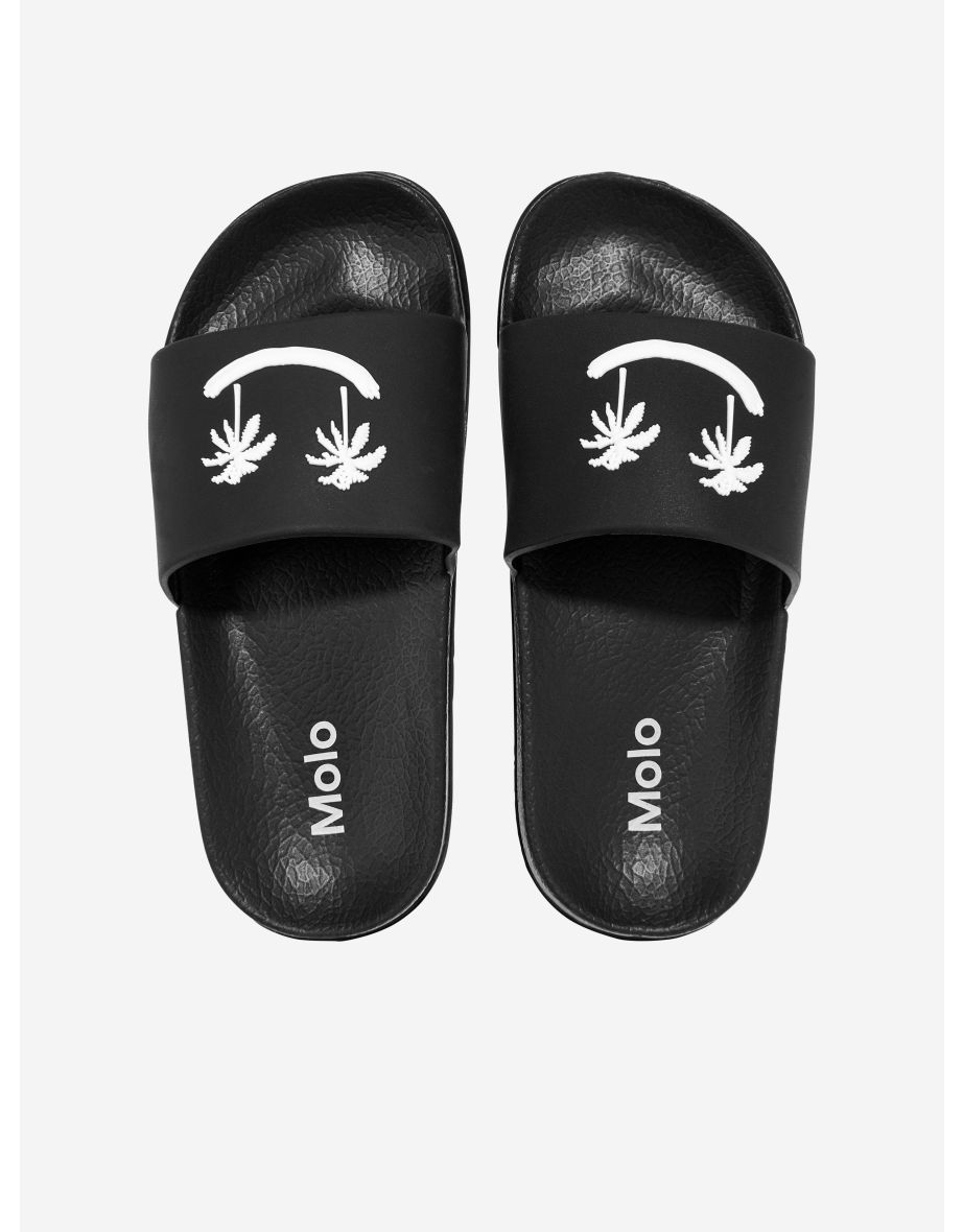 Kids Zhappy Sliders in Black - 3