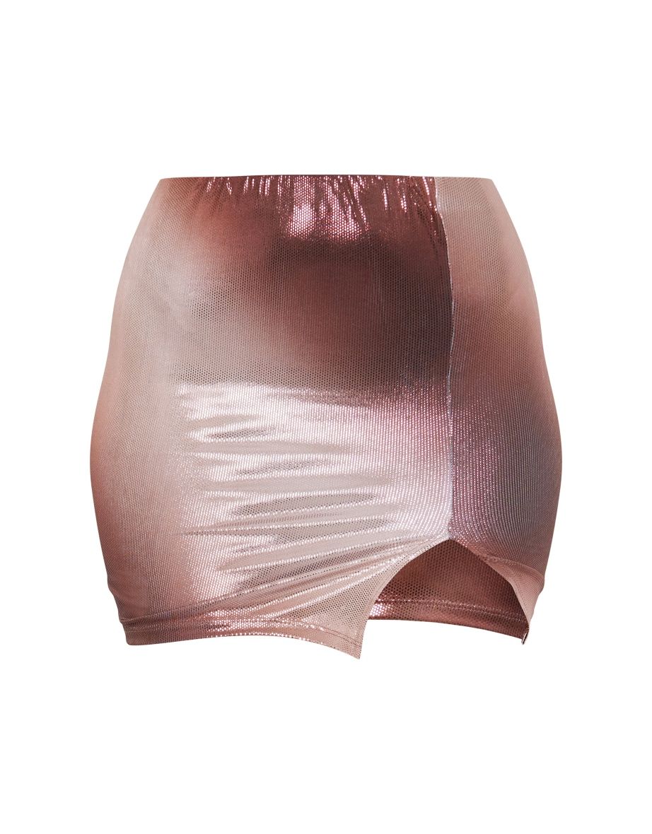 Tall Leather Bodycon Mini Skirt - 5